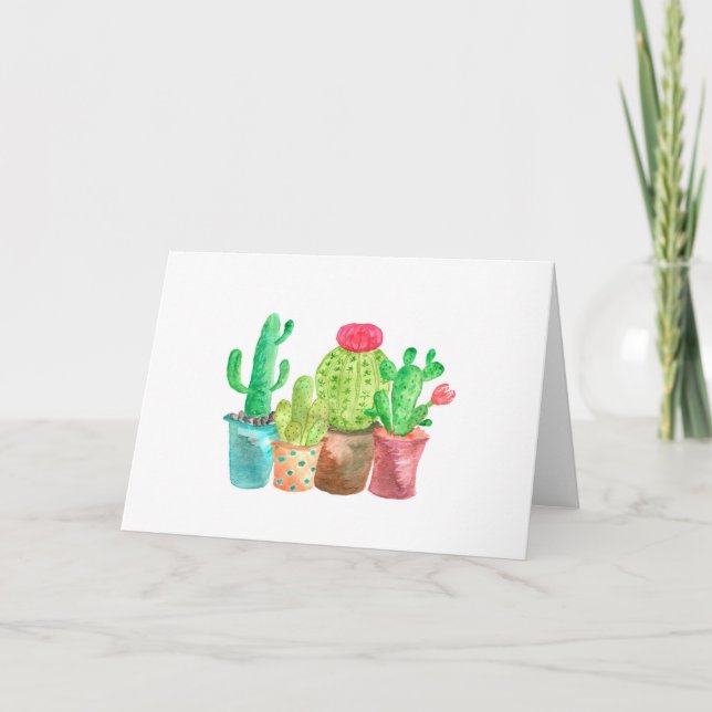 Cactus Blank Note Card (Front)