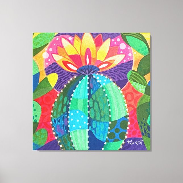Cactus Blossom Canvas Print (Front)