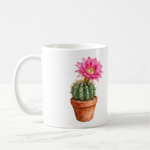 Cactus Blossom in Terracotta Pot Mug