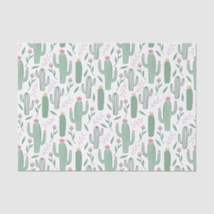 Cactus botanical pattern tissue paper