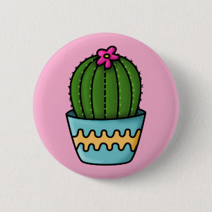 Cactus Bottom Line 2 Inch Round Button