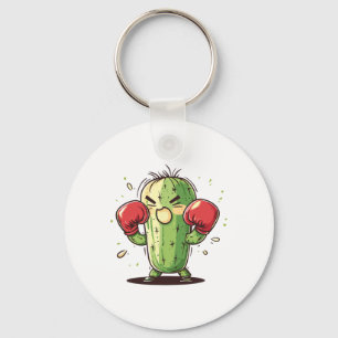 Cactus Boxer Funny Humourous Ly Punch Keychain