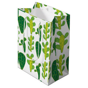 Cactus Cacti Succulents Pattern Medium Gift Bag