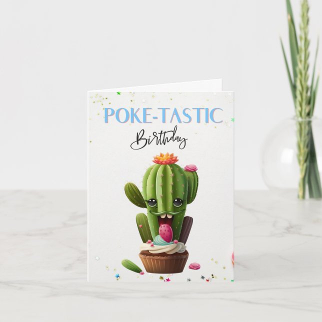 Cactus Canine Célébration : Carte Anniversaire (Devant)