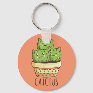 Cactus Cats Keychain