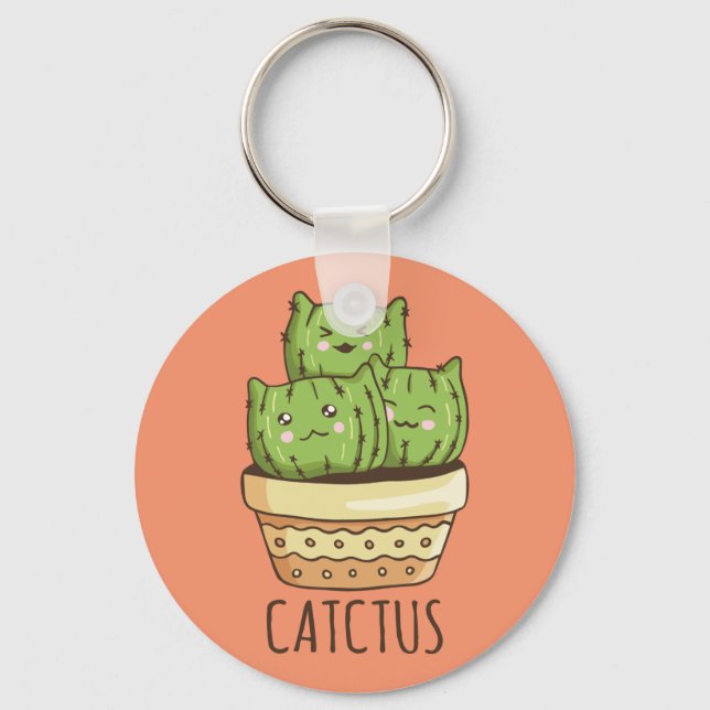 Cactus Cats Keychain (Front)