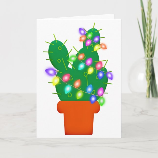 cactus christmas tree holiday card (Front)