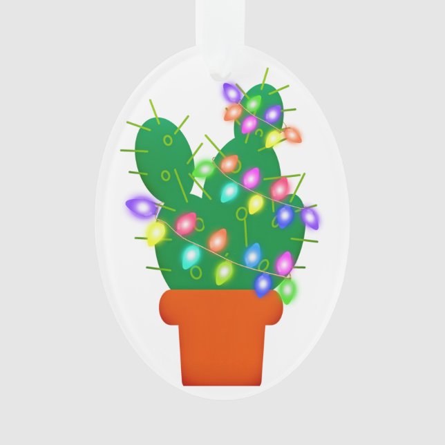 cactus christmas tree ornament (Front)
