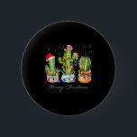 Cactus Christmas Xmas Trees Lights Santa Hat Cactu 2 Inch Round Button<br><div class="desc">Cactus Christmas Xmas Trees Lights Santa Hat Cactus Lovers</div>
