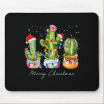 Cactus Christmas Xmas Trees Lights Santa Hat Cactu Mouse Pad<br><div class="desc">Cactus Christmas Xmas Trees Lights Santa Hat Cactus Lovers</div>