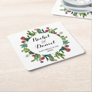 Cactus Coaster Wedding Party Cacti Fiesta