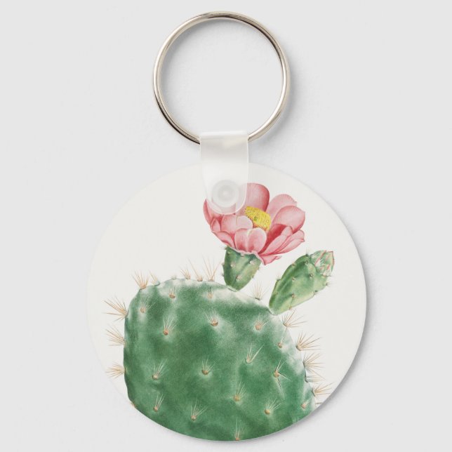 Cactus Cochenillifer, Antique Illustration, 1799  Keychain (Front)