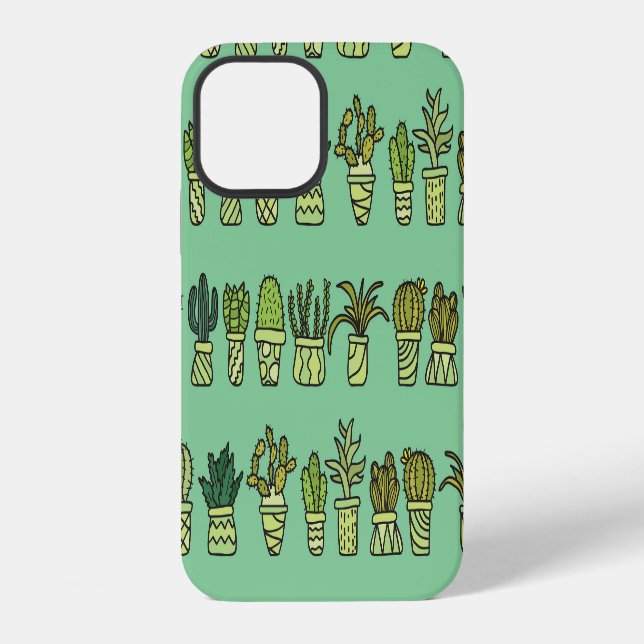 Cactus Collection: Hand-Drawn Doodle Set. iPhone Case (Back)