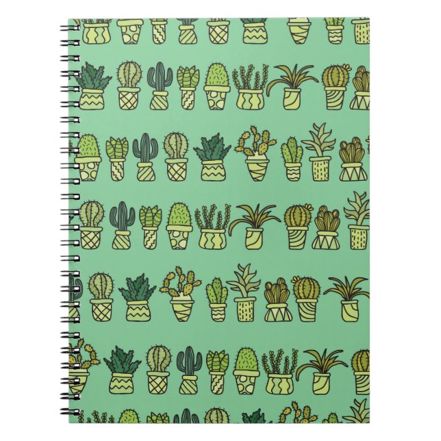 Cactus Collection: Hand-Drawn Doodle Set. Notebook (Front)