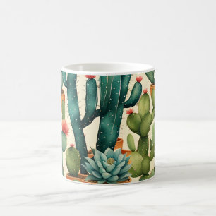 Cactus Colorful Watercolor art  Coffee Mug