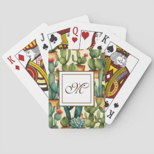 Cactus Colourful Watercolor art Playing Cards