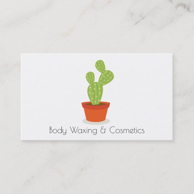 Cactus Cosmétics and waxy Beauty Carte de visite (Devant)