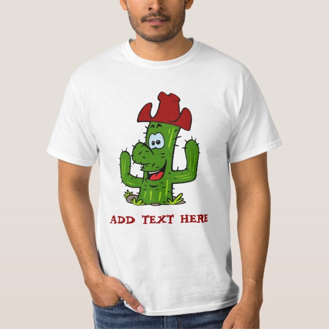 Cactus Cowboy, add edit text, T-Shirt (Front)