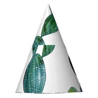 Cactus Craze: Tropical Watercolor Trend Party Hat