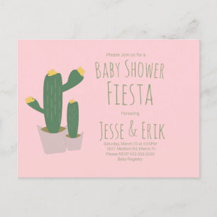 Cactus Cupcakes Baby shower rose Invitation