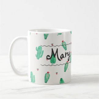Cactus Custom Name Coffee Mug