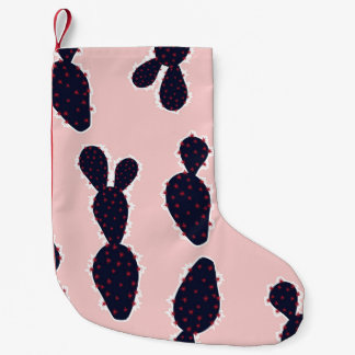 Cactus Cuteness: Sweet Pastel Patterns Small Christmas Stocking