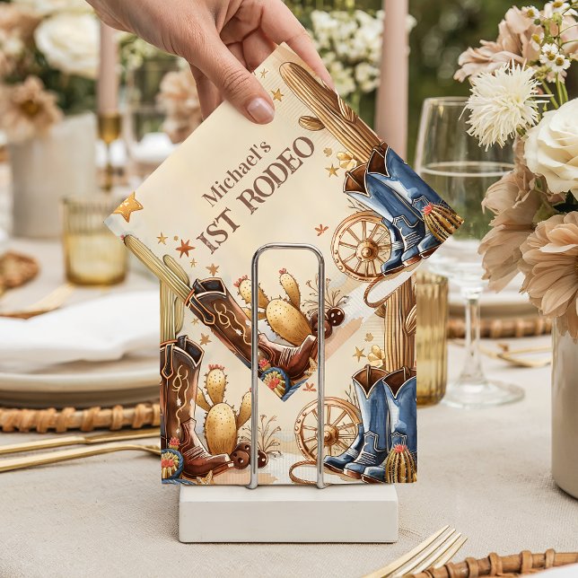 Cactus Desert 1st Rodeo Party Napkin (Creator Uploaded)