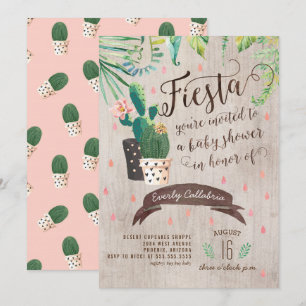 Cactus Desert Baby Shower Invitation