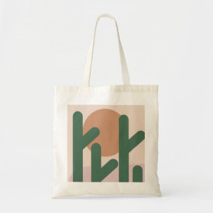 Cactus Desert Bohemian Sunset Pattern Tote Bag
