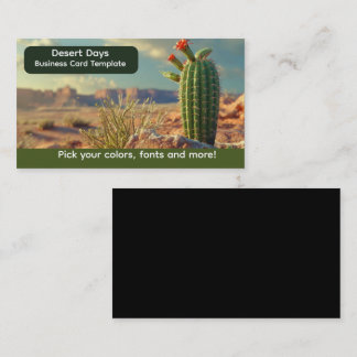 Cactus Desert Landscape Southwestern  Business Card