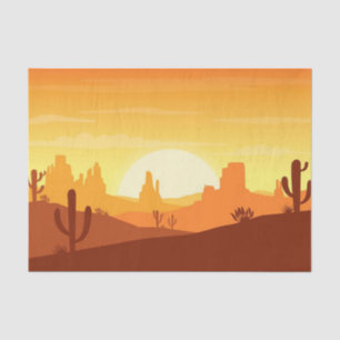 Cactus Desert Landscape Tissue Paper