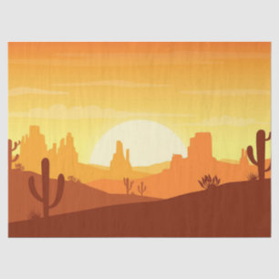 Cactus Desert Landscape Tissue Paper