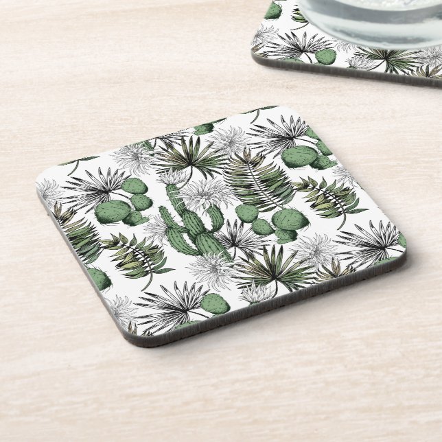 Cactus Desert Pattern Coaster (Left Side)