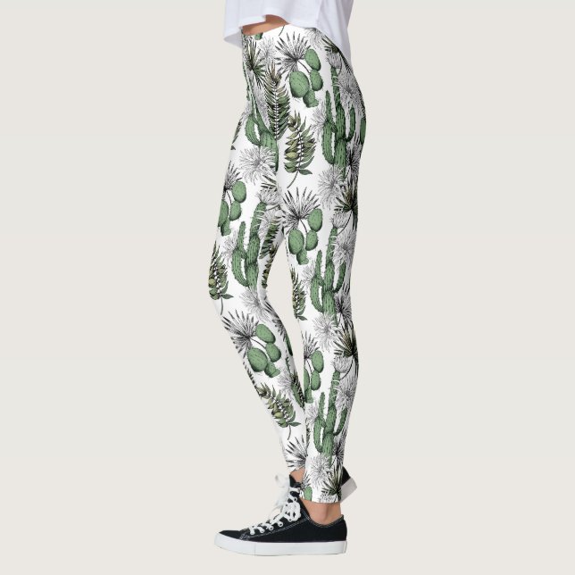 Cactus Desert Pattern Leggings (Left)