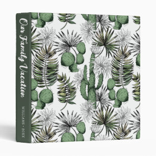 Cactus Desert Pattern   Vacation Memory Album Binder