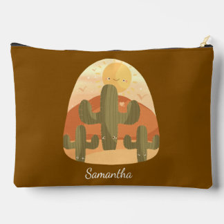 Cactus Desert With Sun Accessory Pouch