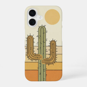 Cactus Désertique Vintage iPhone 16 Case