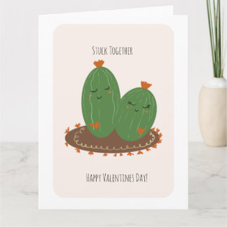 Cactus Doodle Valentines Day  Card