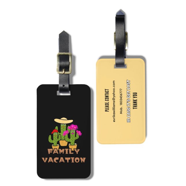 Cactus family luggage tag (Creator Uploaded)
