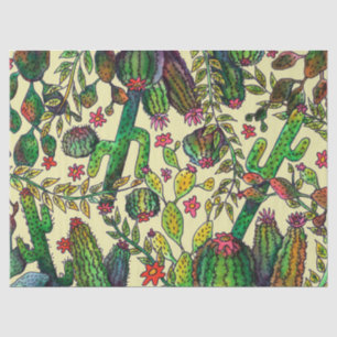 Cactus Family Pattern Tissue Paper