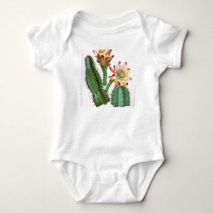 Cactus Family Vintage Botanical Print Baby Bodysuit