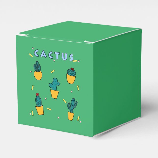 Cactus Favor Box (Front Side)