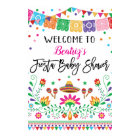 Cactus Fiesta Baby Shower Welcome Poster Decor