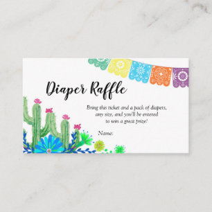 Cactus Fiesta Diaper Raffle Card