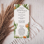 Cactus Floral Desert Wedding Flat Program<br><div class="desc">This cactus floral desert wedding flat program is perfect for your modern desert wedding. This design features black simple calligraphy with rustic cactus greenery, air plants, succulents, and cactus blossoms in geometric arch frames on a classic bright white background to match your elegant traditional wedding or rustic boho wedding in...</div>