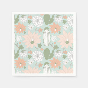 Cactus Floral Pattern Napkin