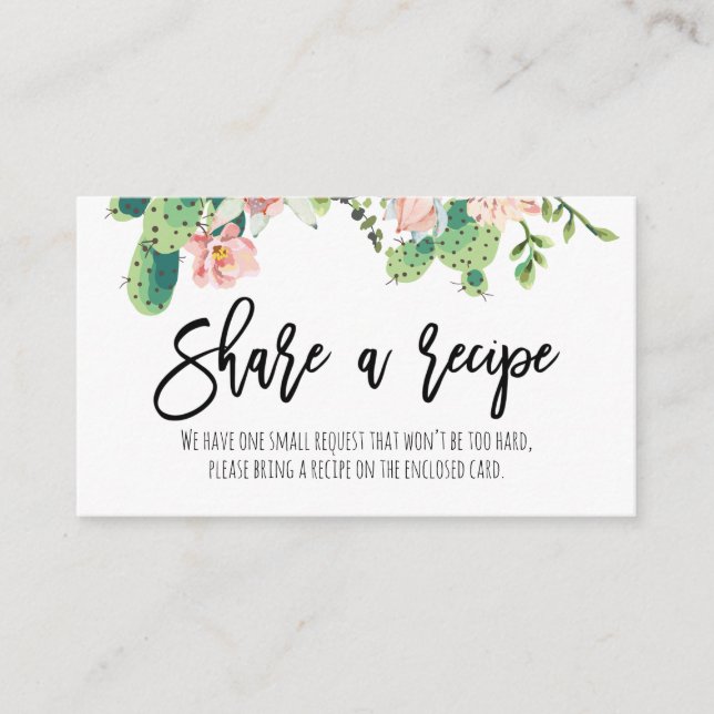 Cactus Floral Rose Partager Une Carte De Boîtier R (Devant)