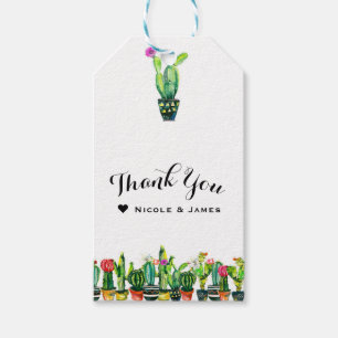 Cactus Floral Rustic Southwestern Boho Favour Gift Tags