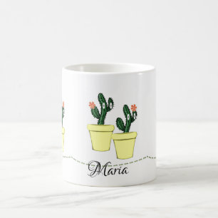 Cactus Floral Yellow Mug