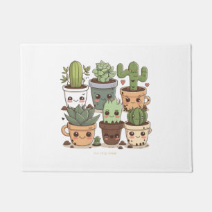 Cactus Florist Funny Succulent Lover Potted Plant Doormat